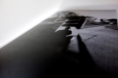 Close-up of laser printed 1000 Miles Vol. 1 Zine cover image by Jason Jaworski
