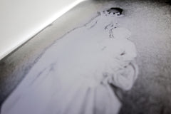 Close-up of laser printed 1000 Miles Vol. 3 Zine cover image by Jason Jaworski