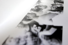 Close-up of laser printed 1000 Miles Vol. 8 Zine cover image by Jason Jaworski